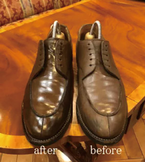 靴磨き例